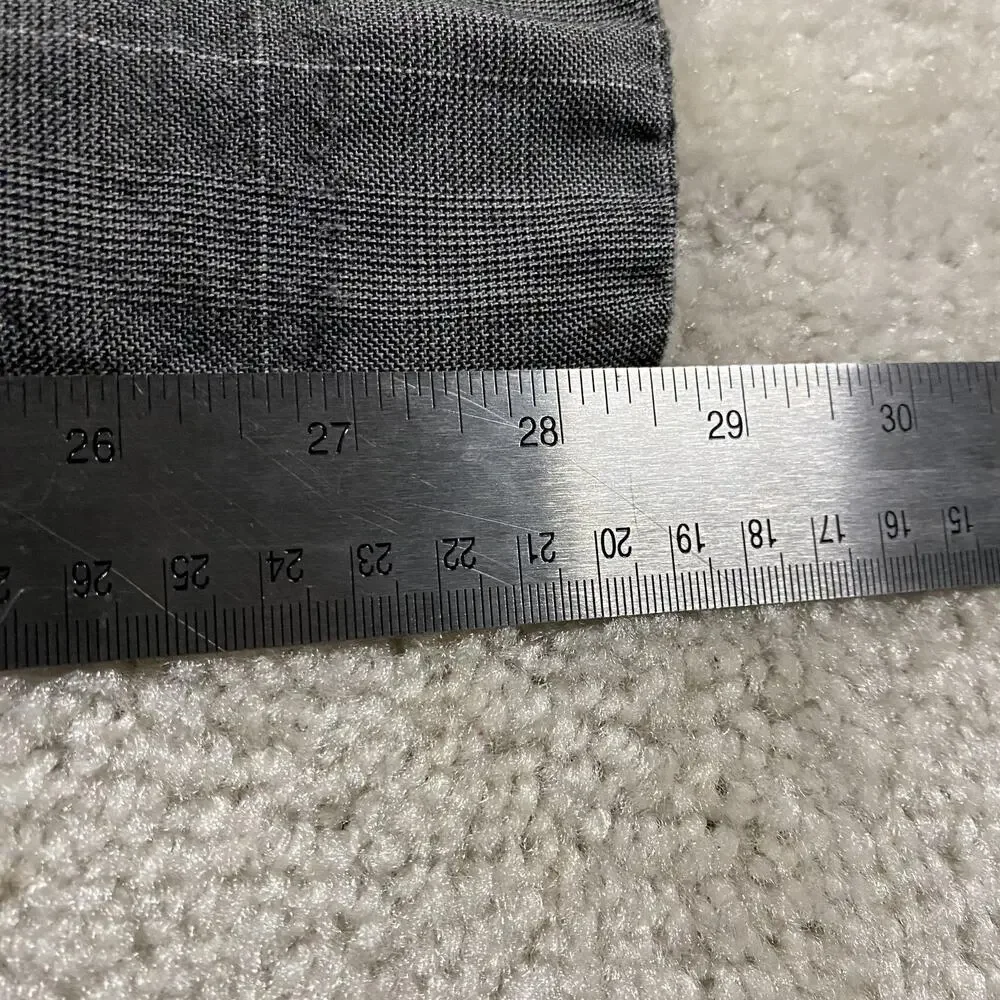 Banana Republic Pants Mens 34x30* Gray Wool Glen Plaid Slim Fit Dress Trousers